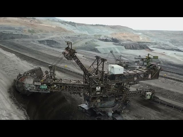 Amazing Wheel Bucket Excavators Working On Huge Mining Area