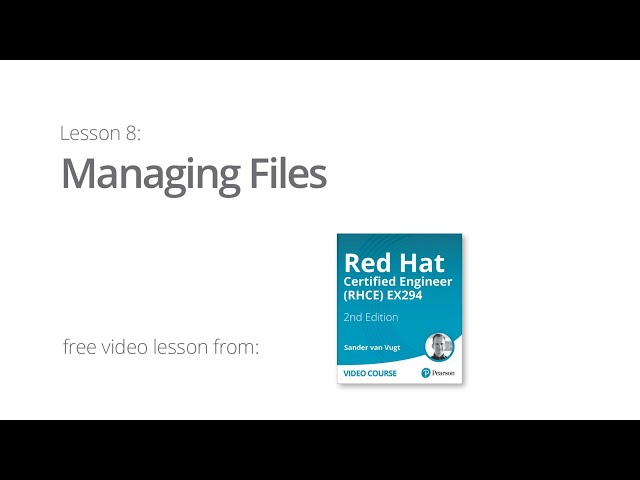 Learn how to manage files | Ansible tutorial - Red Hat Certified Engineer RHCE EX294