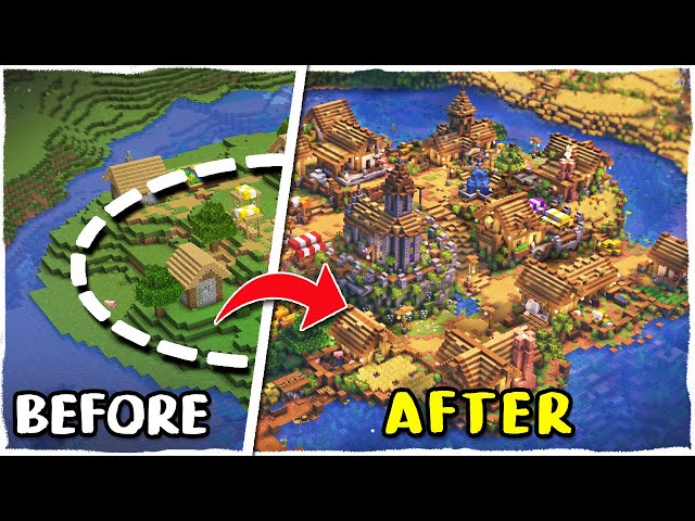 I Transformed an ENTIRE Plains Village in Minecraft - [ All Professions ]