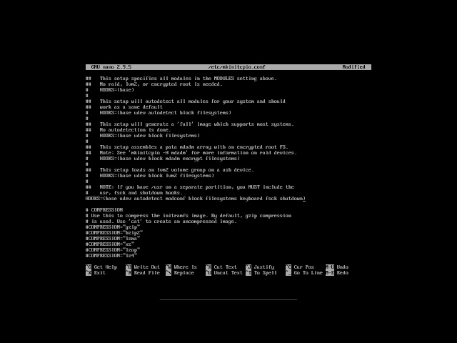 Arch Linux : 20 initramfs and mkinitcpio