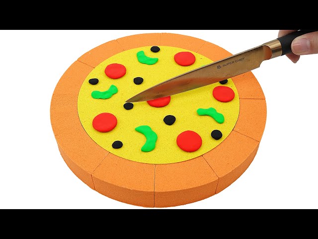 Make Kinetic Sand Rainbow Pizza Cake