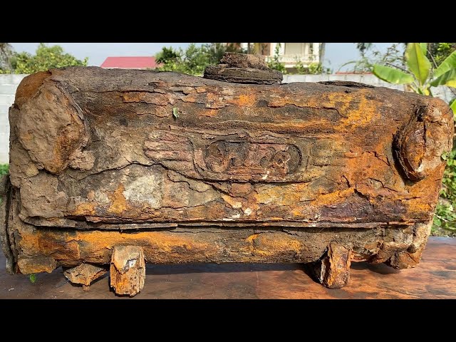 Restoration very old ship cooler | reuse old cooling system | restore old heavily rusted condenser