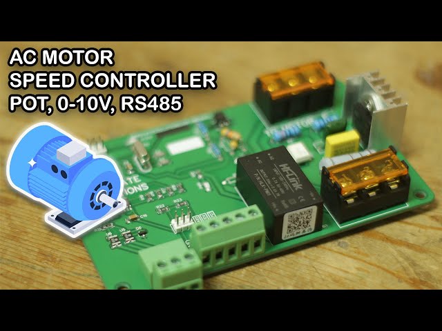 Single phase motor speed controller using potentiometer, 0-10V or RS485 modbus RTU.