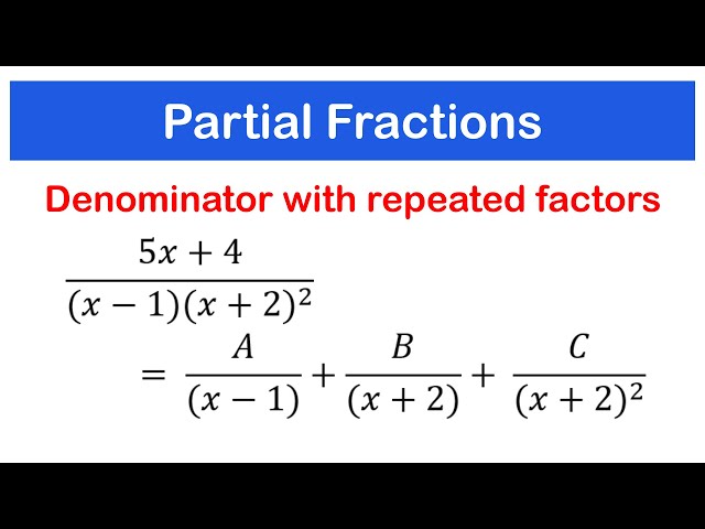 Partial Fractions - Denominator with repeated factors | SHS 1 ELECTIVE MATH