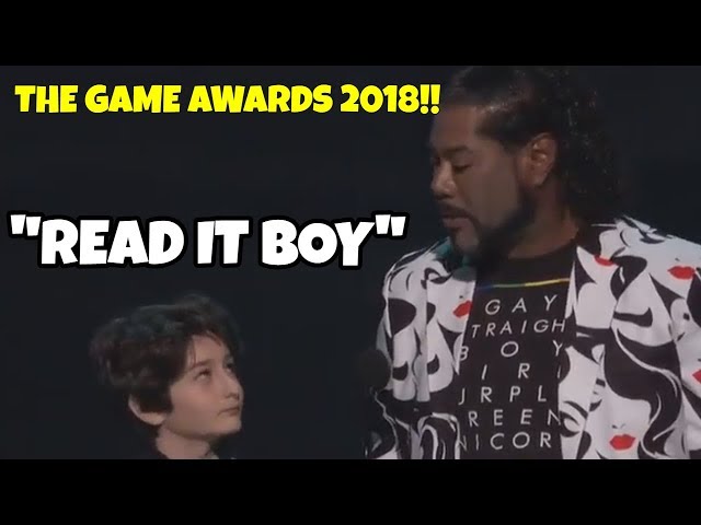 CHRISTOPHER JUDGE "READ IT BOY" CROWD REACTION GAME AWARDS 2018 CONTENT CREATOR OF THE YEAR