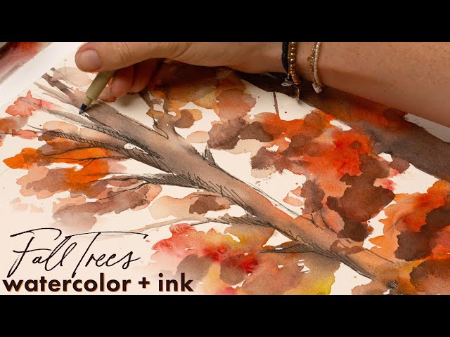 The BEST Way to Paint INCREDIBLE Fall Watercolor Trees!
