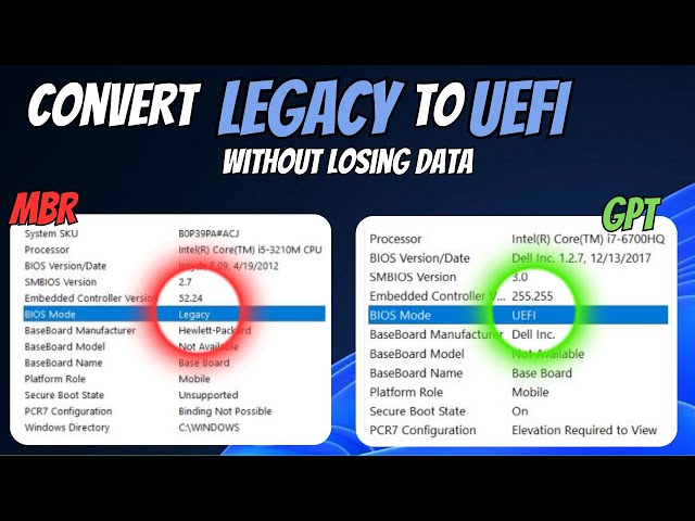 How to Convert Legacy to UEFI (Without Losing Data) | Change MBR to GPT
