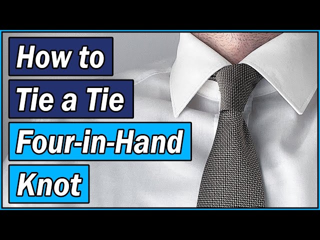 How to Tie a Tie: Four-in-Hand Knot (Simple Knot) 👔