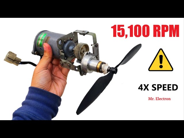 15,100 RPM - High Speed Upgrade for 12 Volt Brushed DC Motor