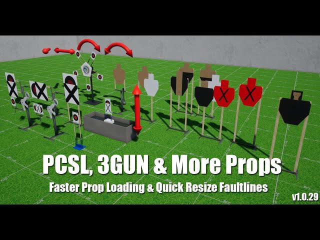 Practisim Designer Patch 29 - Faster Prop Menu, Better Faultline Resizing, PCSL 3Gun & Arrow props