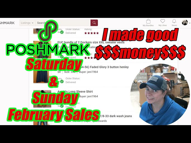 Online Re-selling Weekend Sales for Saturday and Sunday 29 items How Much did I make?