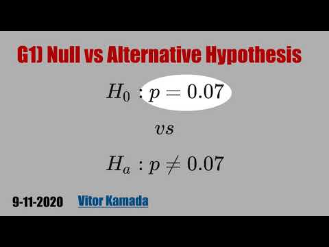 G1) Null vs Alternative Hypothesis