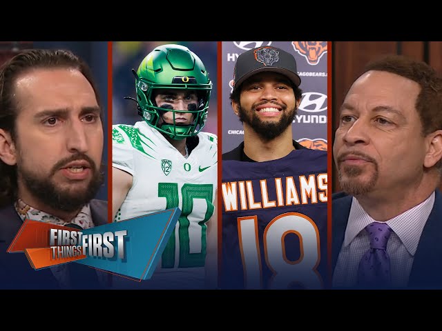 Caleb on Bears: 'Not going to punt much', Is Bo Nix game ready? | NFL | FIRST THINGS FIRST