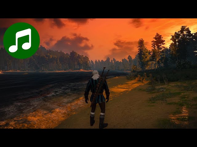 Relaxing WITCHER 3 Ambient Music 🎵 Lake Sundowner (Witcher 3 Soundtrack | OST)