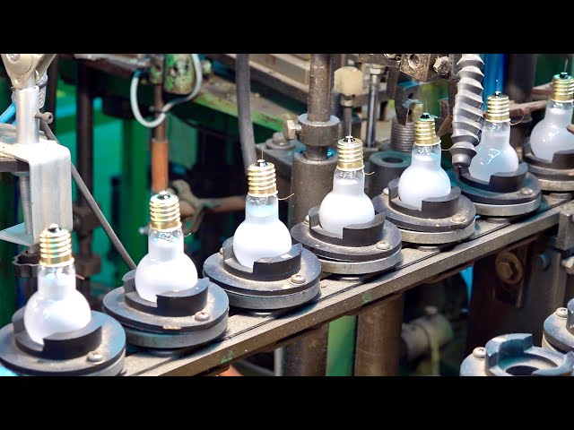 Light Bulb Mass Production Process. Last Incandescent Lamp Factory in Korea
