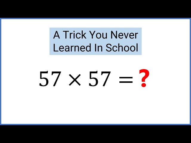 How to square numbers in the 50s in your head