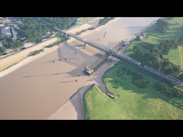 Friesenbrücke – Visualisierung des neuen Bauwerks (ohne Ton)