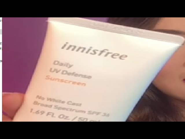 Innisfree Daily UV Defense SPF 36 Sunscreen Review