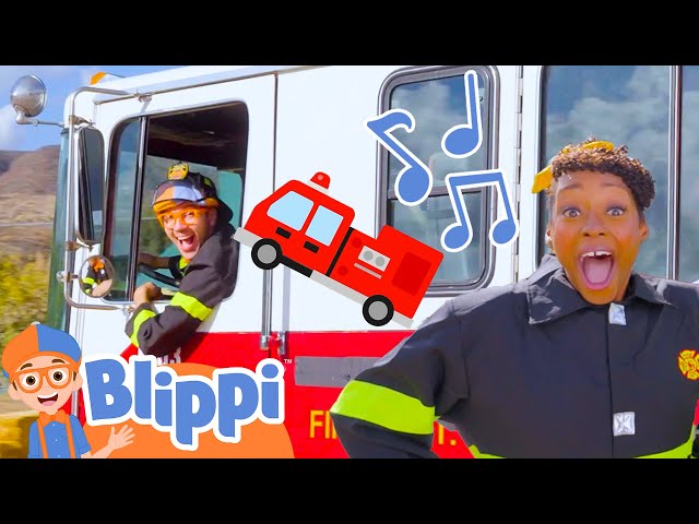 Fire Truck Song | Brand New BLIPPI Fire Truck Song | Educational Songs For Kids