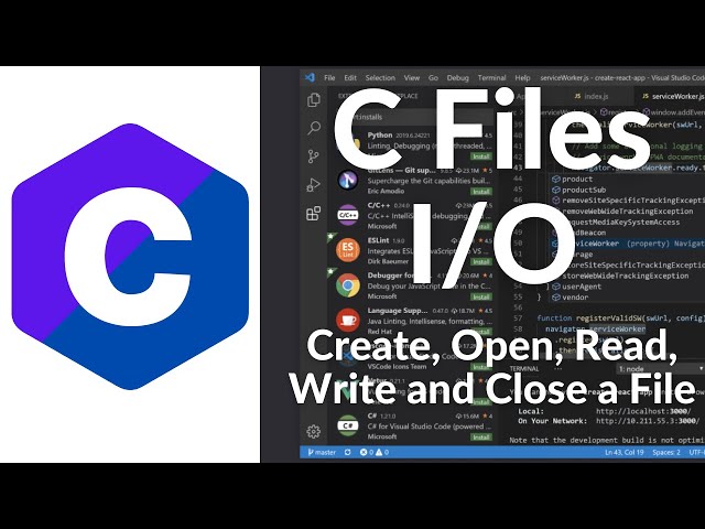 Learn C Files I/O: Create, Open, Read, Write and Close a File