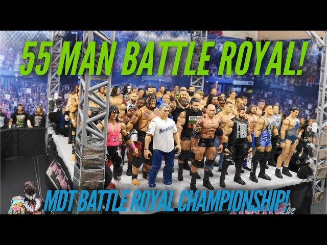 55 MAN WWE FIGURE BATTLE ROYAL! UNBELIEVABLE ELIMINATIONS!