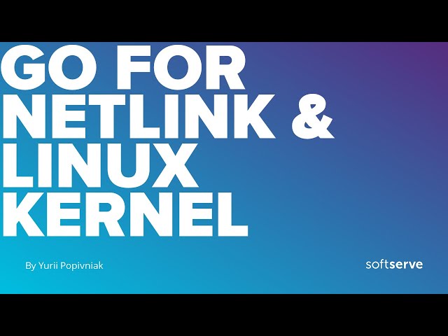 Go for Netlink & Linux kernel by Yurii Popivniak