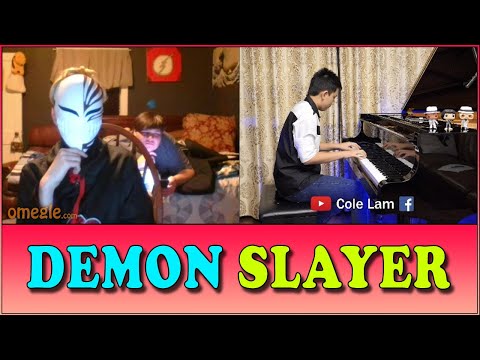 Found A Demon Slayer On Omegle - Play By Ear Piano Requests | Cole Lam 13 Years Old