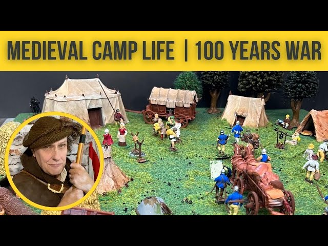What was medieval camp life like for an archer on campaign during the Hundred Years War?