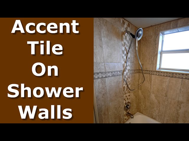 How to Install Shower Accent Tile Wall Border Trim