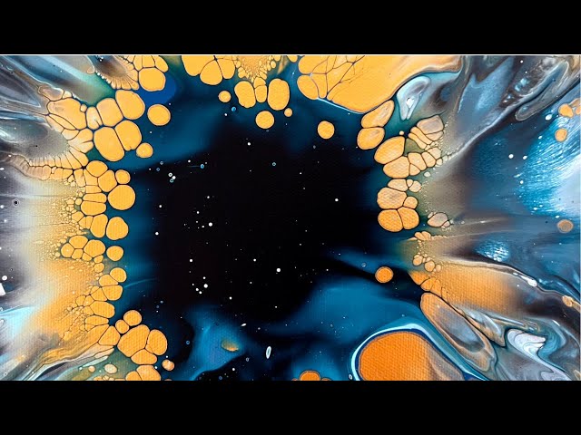 Cosmic Eye - Space Blowout - Depth - Acrylic Pouring Fluid Art WOW!
