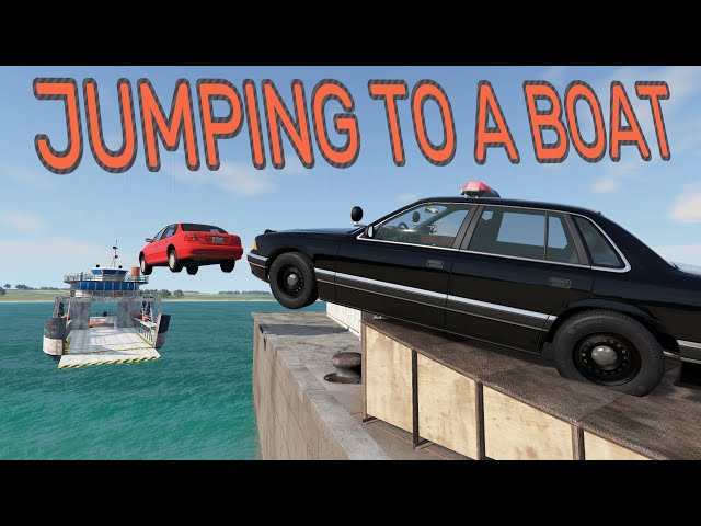 Jumping To A Boat - BeamNG.drive