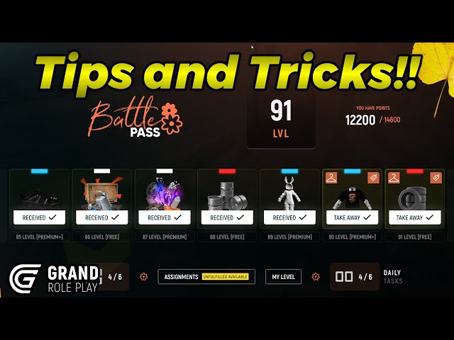 Battlepass Tips in Grand RP!!