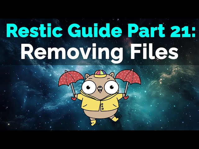 Restic Guide Part 21: Removing Files