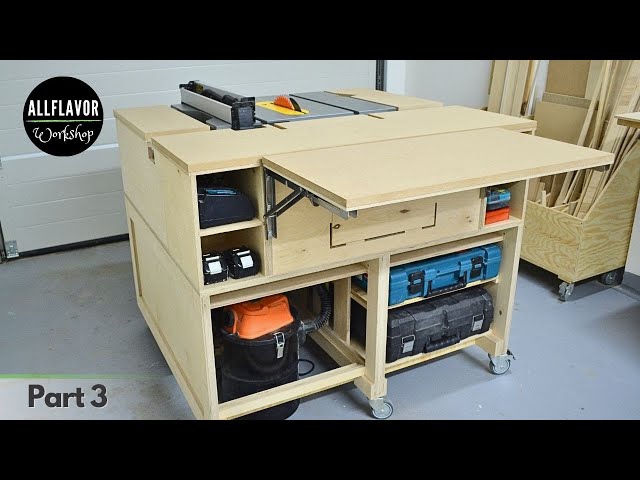 DIY Mobile Table Saw Workbench (Dewalt 7491) | Part 3