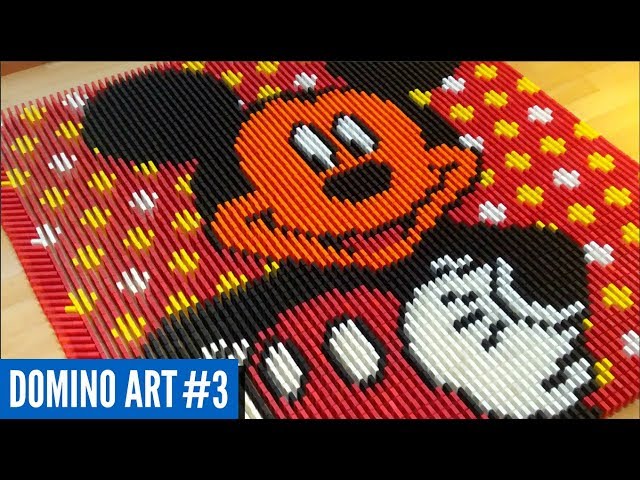 MICKEY MOUSE MADE FROM 5,000 DOMINOES  | Domino Art #3