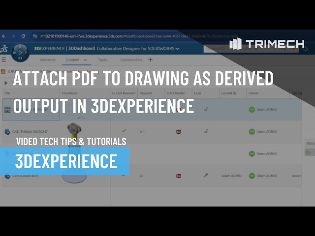 Attach PDF to a Drawing as a Derived Output on the3DEXPERIENCE Platform