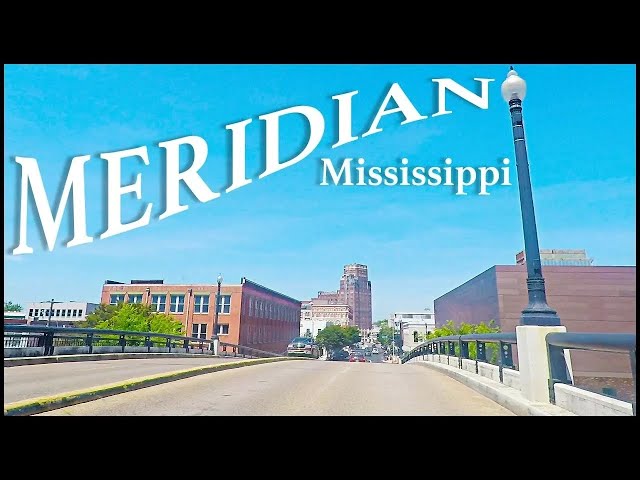 MERIDIAN MISSISSIPPI GHETTO AND DOWNTOWN DRIVE THROUGH - 4K