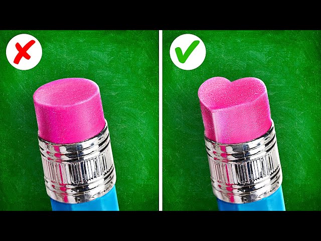 MUST-TRY SCHOOL HACKS || Genius Crafts for Smart Students! Funny School Moments by 123 GO! SCHOOL
