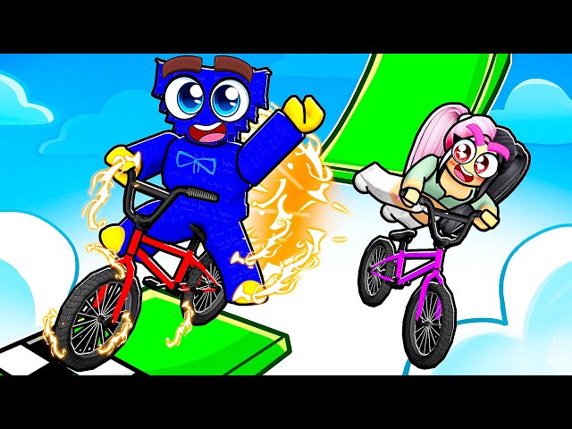 Roblox Obby but you're on a Bike With MY CRAZY FAN GIRL