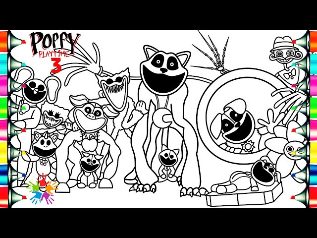 Poppy Playtime Chapter 3 Coloring Pages / How To Color Poppy Playtime 3 Bosses and Monsters  / NCS
