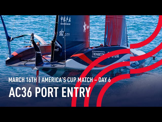 The 36th America’s Cup | Port Entry Stern Camera | 🔴 LIVE Day 6