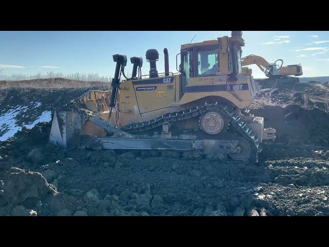 Caterpillar D8T Bulldozer Levelling The Ground - Sotiriadis Construction Works