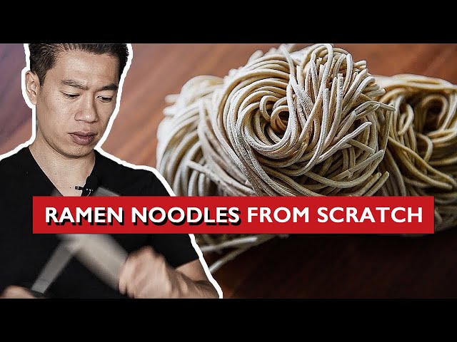 Ramen Noodles from scratch + how to Dry them (拉麺, ラーメン)
