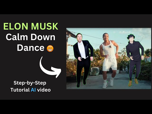 Elon Musk dances with Megumi Fushiguro (Calm Down song) - Using Viggle.ai (Step-by-Step) Tutorial