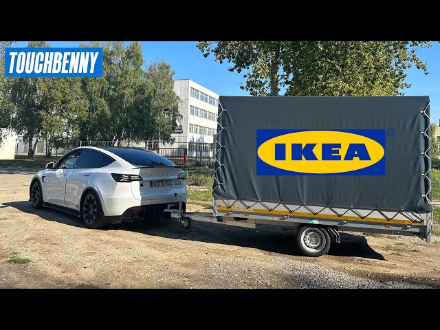Mit Tesla und Anhänger zu Ikea! 200km mit einer Akkuladung?