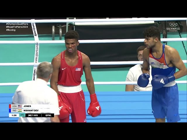 Omari Jones (USA) vs. Nishant Dev (IND) World Olympic Qualifiers 2024 QF's (71kg)