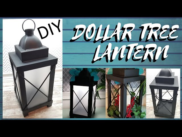 DIY DOLLAR TREE LANTERN W/ LIGHTS || HOME DECOR || 3 LOOKS IN 1!