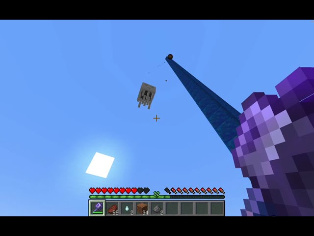 New way to kill Ghast in Minecraft with Wind Burst enchanted Mace!