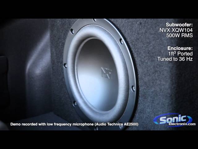NVX X-Series 10" Subwoofer Bass Test | XQW104