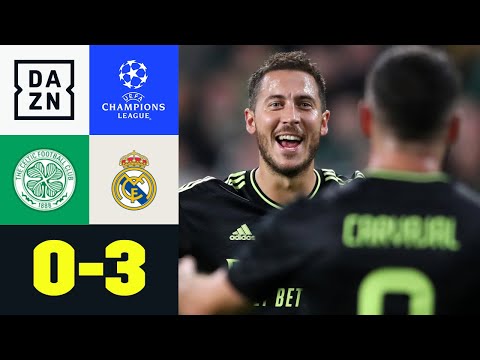 Benzema-Ersatz Hazard netzt bei Real-Sieg: Celtic - Real Madrid 0:3 | UEFA Champions League | DAZN